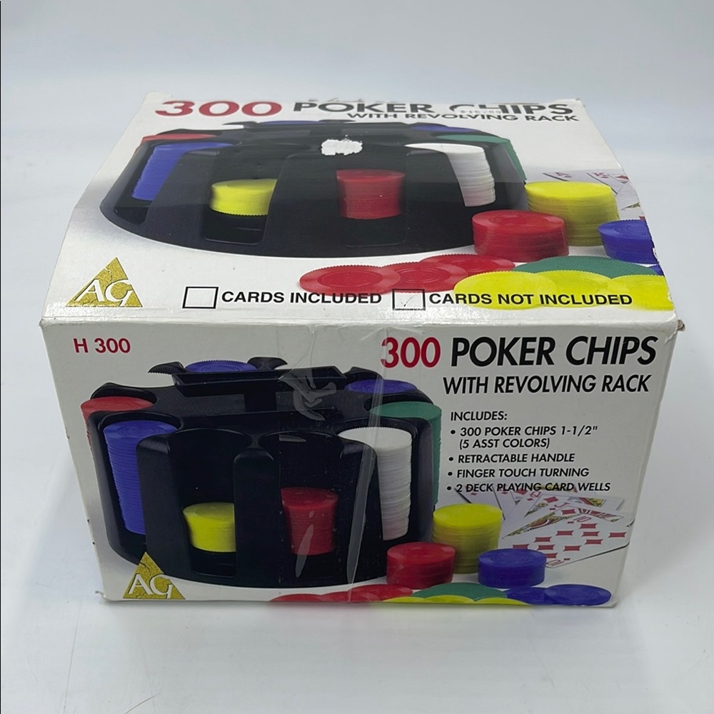 Poker Chips with Revolving Rack